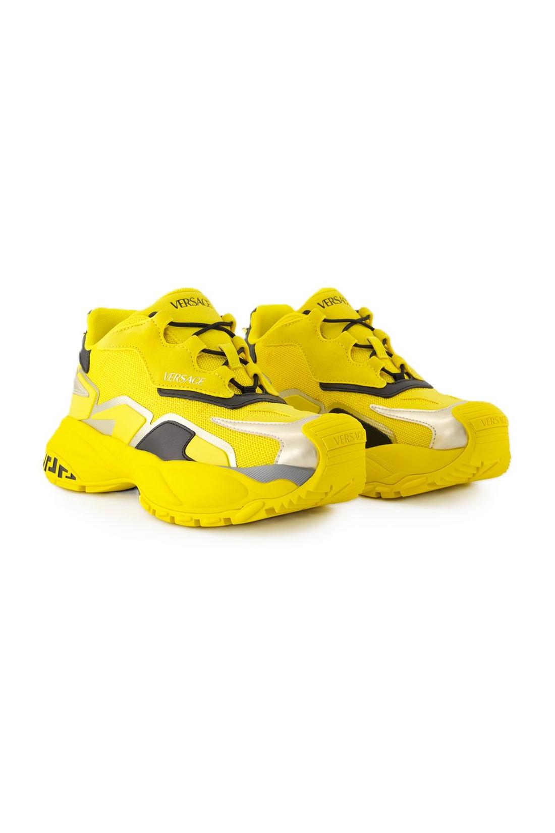 Low Top Sneakers - Versace - Leather - Yellow