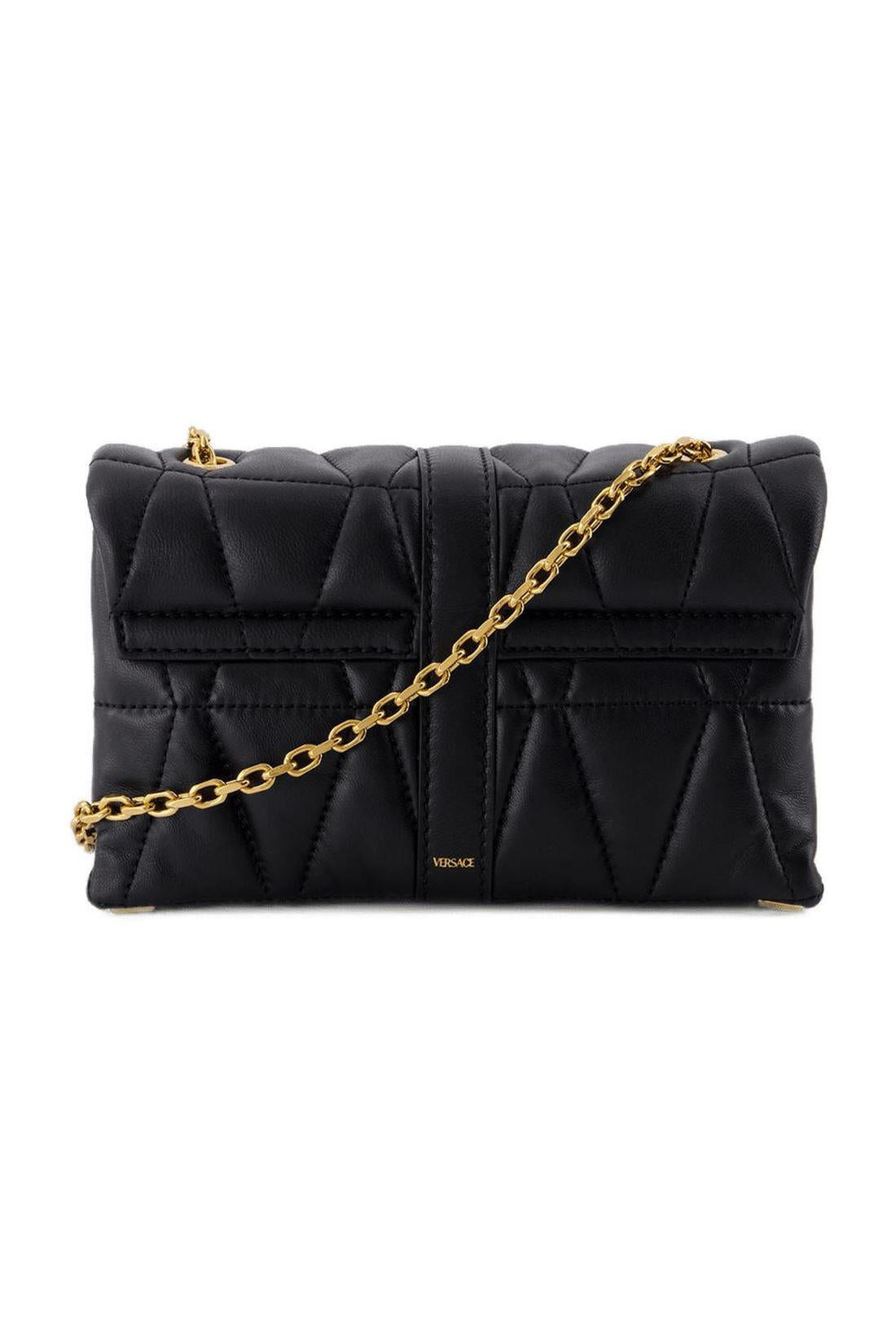 Kleio Mini Schultertasche - Versace - Leder - Schwarz-Taschen-Versace-ARCHIVIST