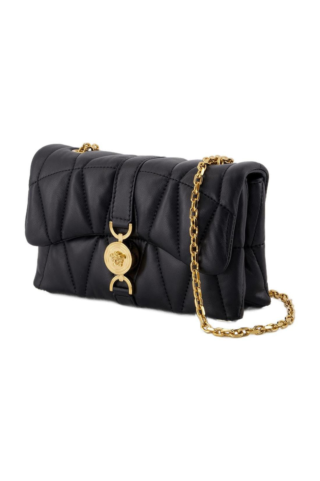 Kleio Mini Schultertasche - Versace - Leder - Schwarz-Taschen-Versace-ARCHIVIST