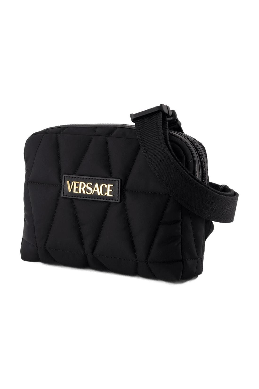 Versace-Bum Bananen Tasche - Versace - Nylon - Schwarz-Taschen-Black-Deal-Outlet-by-ARCHIVIST