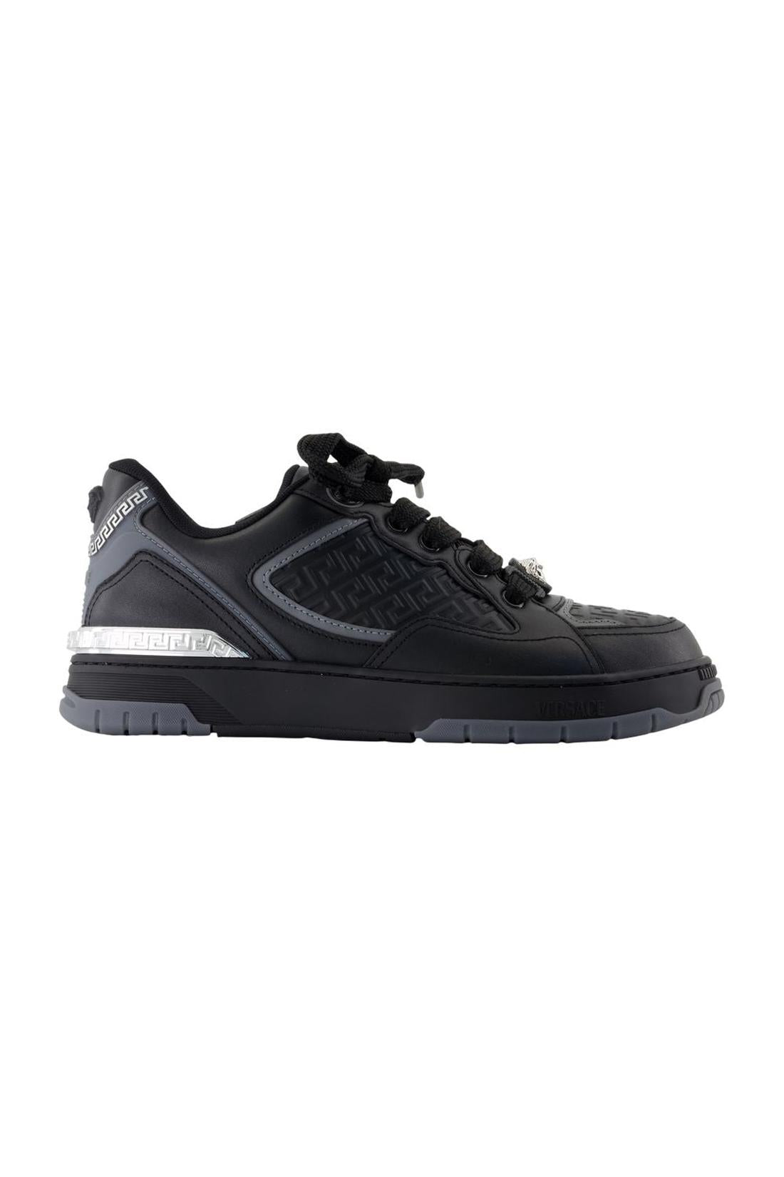 Versace-Sneakers - Versace - Leder - Schwarz-Sneaker-Black-Deal-Outlet-by-ARCHIVIST