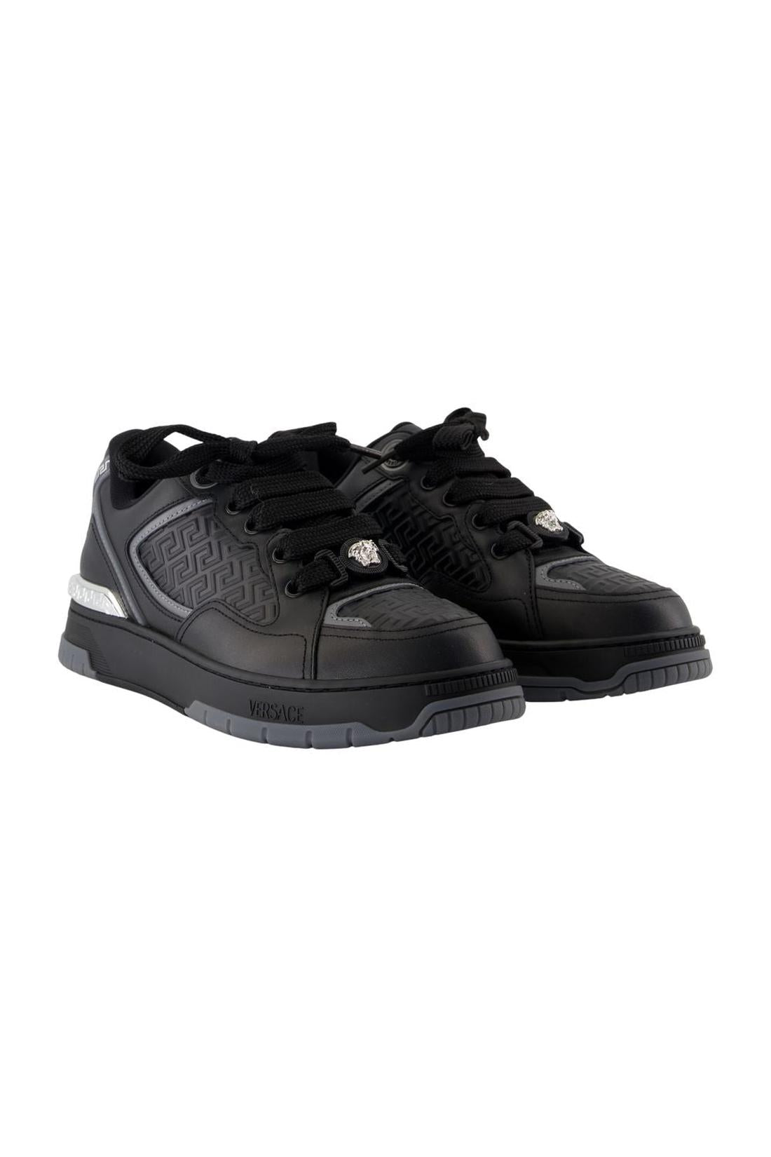 Versace-Sneakers - Versace - Leder - Schwarz-Sneaker-Black-Deal-Outlet-by-ARCHIVIST