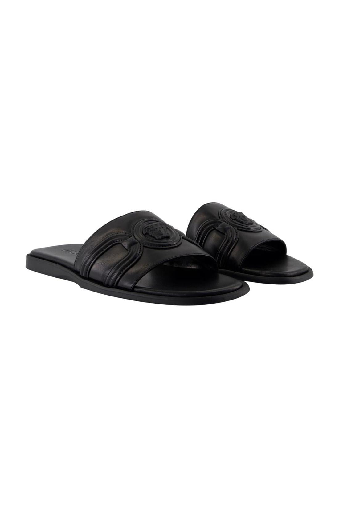 Versace-Sandalen - Versace - Leder - Schwarz-schuhe / sandalen-Black-Deal-Outlet-by-ARCHIVIST
