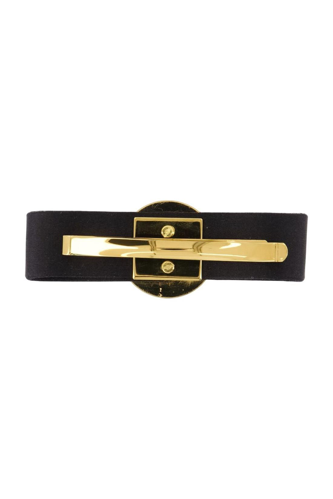 Versace-Medusa Haarspangen - Versace - Seide - Schwarz/Gold-Outdoor-Black-Deal-Outlet-by-ARCHIVIST