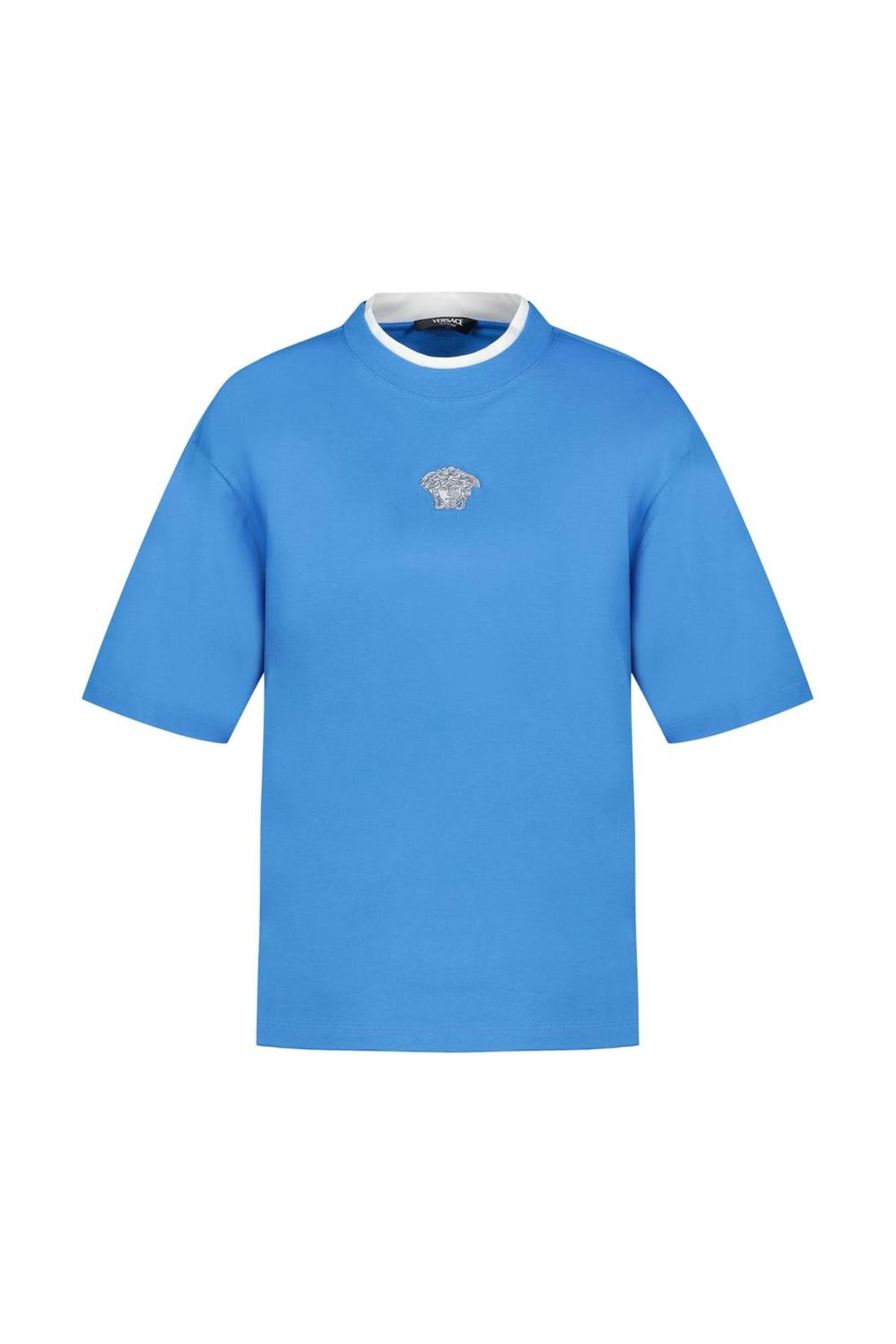 Versace-Medusa T-Shirt - Versace - Baumwolle - Blau-Shirts-Black-Deal-Outlet-by-ARCHIVIST