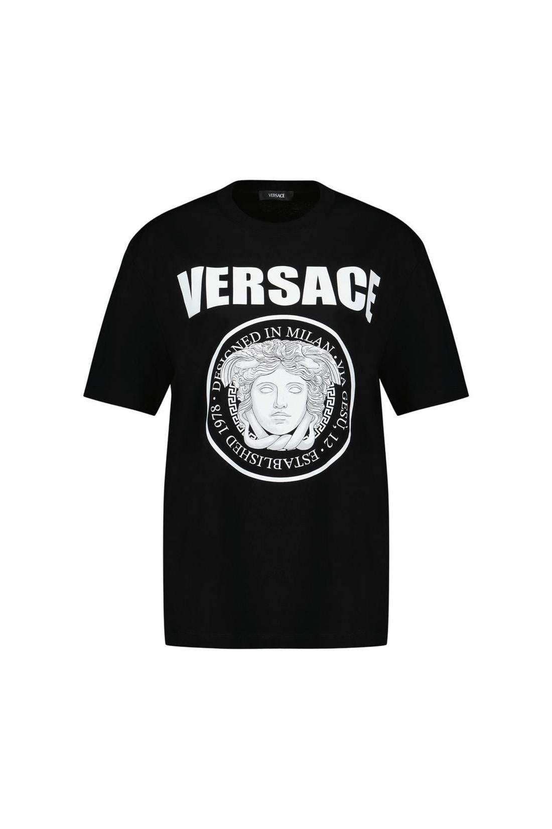 Versace-Medusa Rock T-Shirt - Versace - Baumwolle - Schwarz-Shirts-Black-Deal-Outlet-by-ARCHIVIST