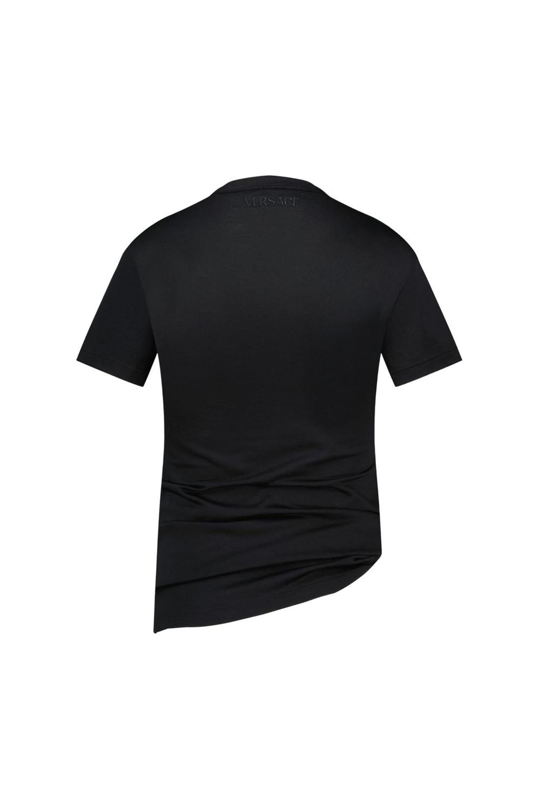 Versace-Logo T-Shirt - Versace - Baumwolle - Schwarz-Shirts-Black-Deal-Outlet-by-ARCHIVIST