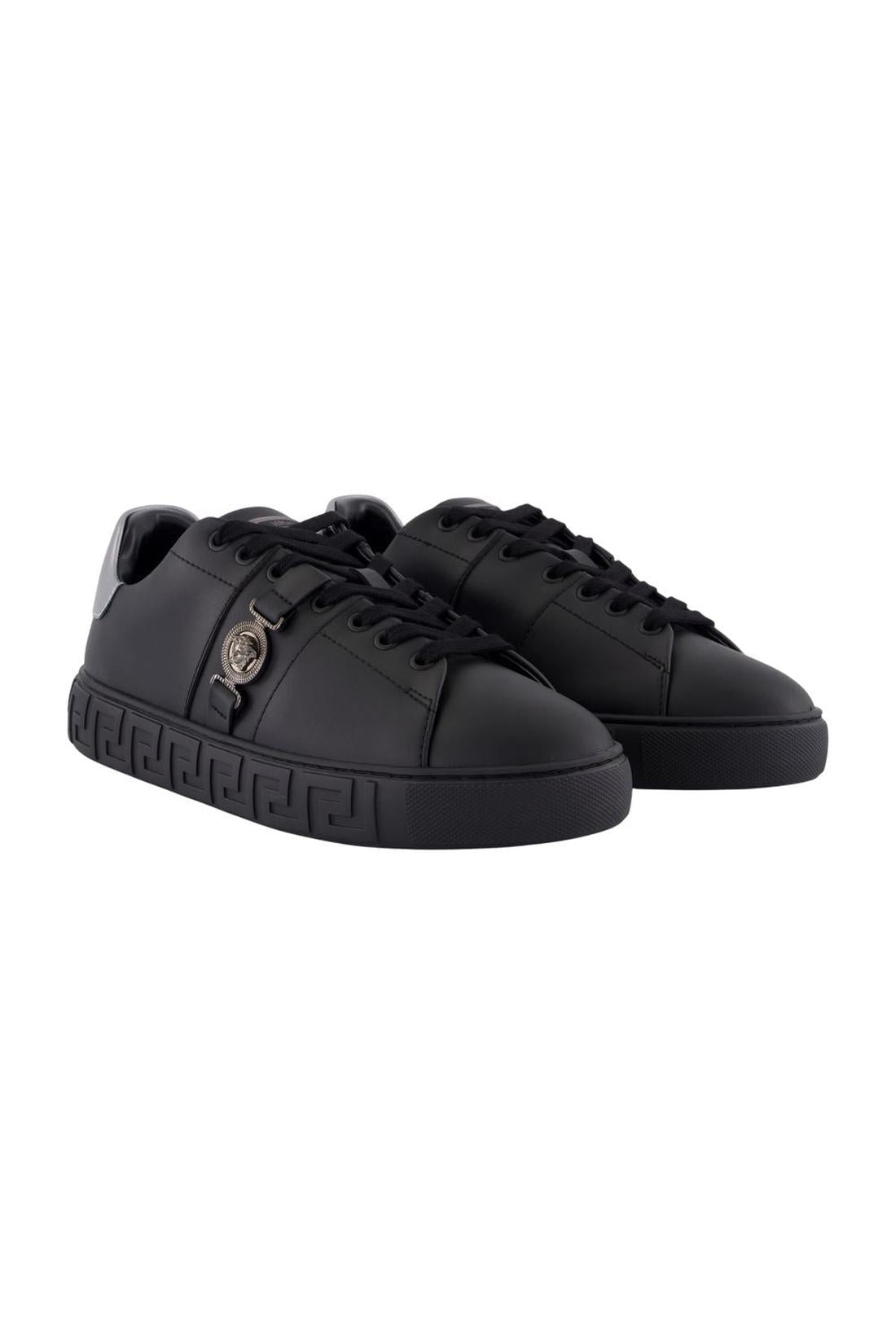 Versace-Sneakers - Versace - Leder - Schwarz-Sneaker-Black-Deal-Outlet-by-ARCHIVIST