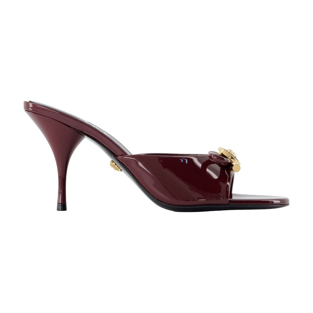 Pantoletten Größe 85 – Versace – Leder – Bordeauxrot