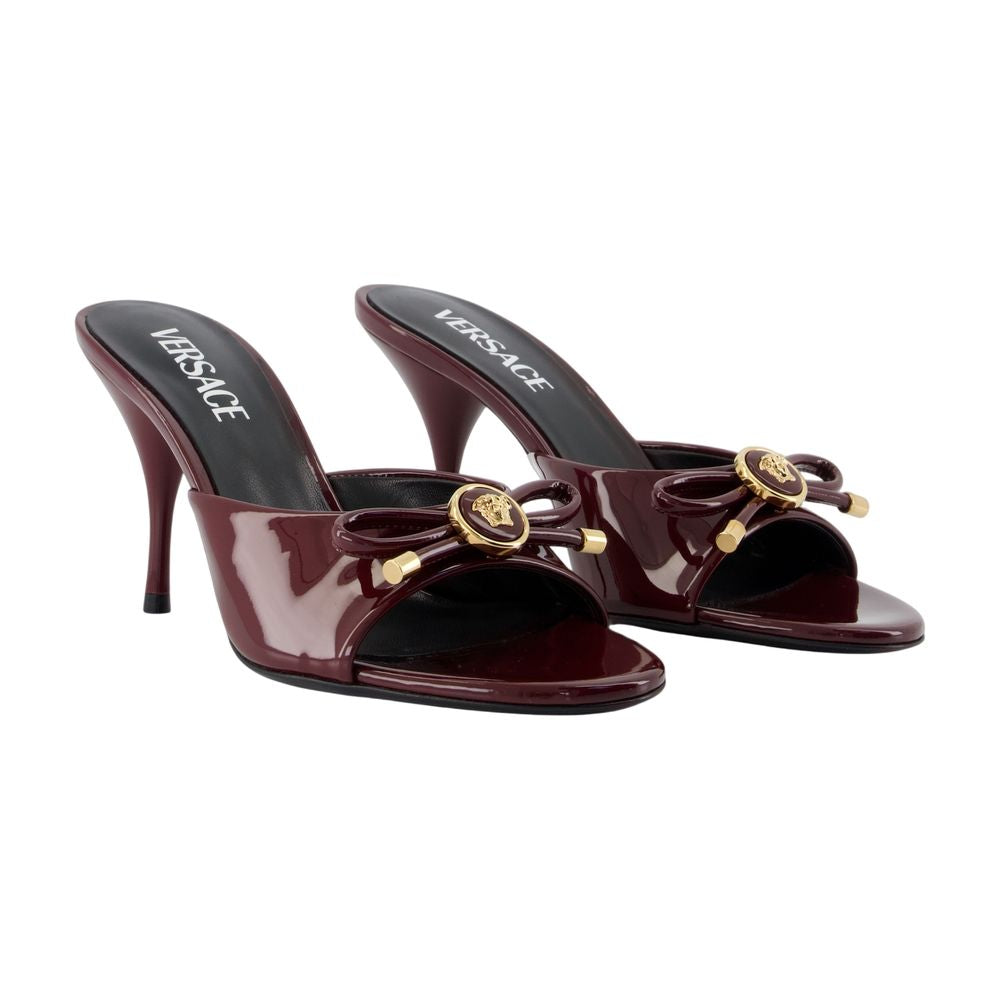 Pantoletten Größe 85 – Versace – Leder – Bordeauxrot