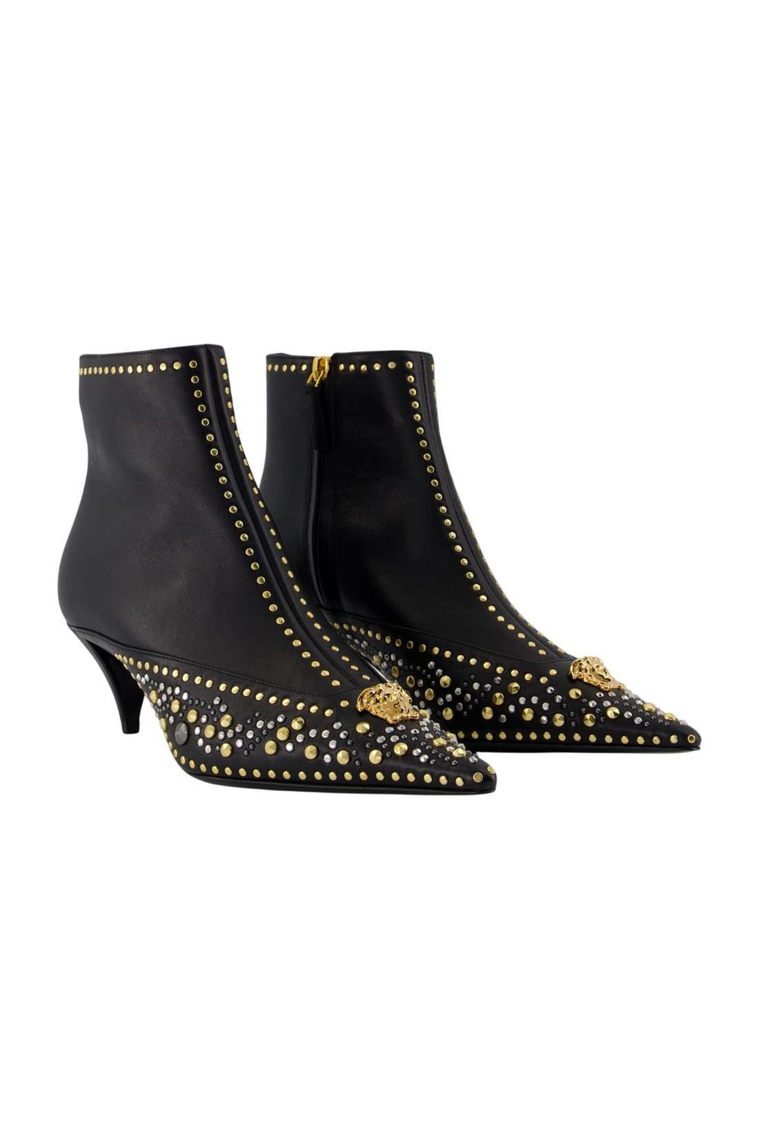 Stiefeletten T.55 - Versace - Leder - Schwarz-Stiefel & Stiefeletten-Versace-ARCHIVIST