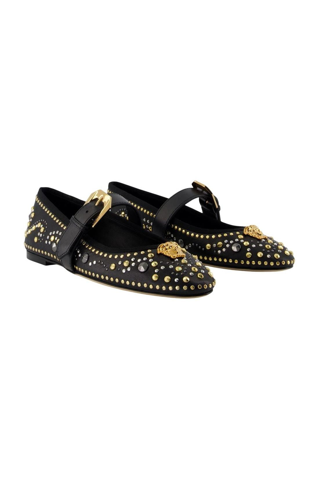 Ballerinas T.05 - Versace - Leder - Schwarz-schuhe / flache-schuhe-Versace-ARCHIVIST