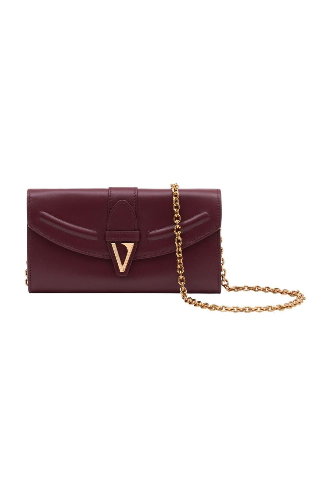 Versace-Wallet On Chain - Versace - Leder - Bordeaux-Taschen-Black-Deal-Outlet-by-ARCHIVIST