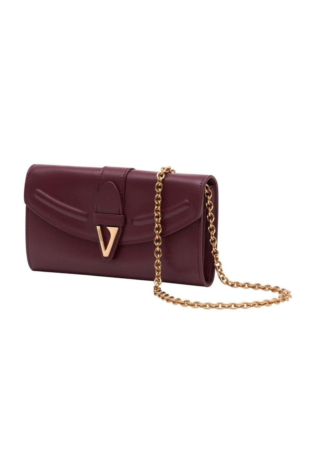 Versace-Wallet On Chain - Versace - Leder - Bordeaux-Taschen-Black-Deal-Outlet-by-ARCHIVIST