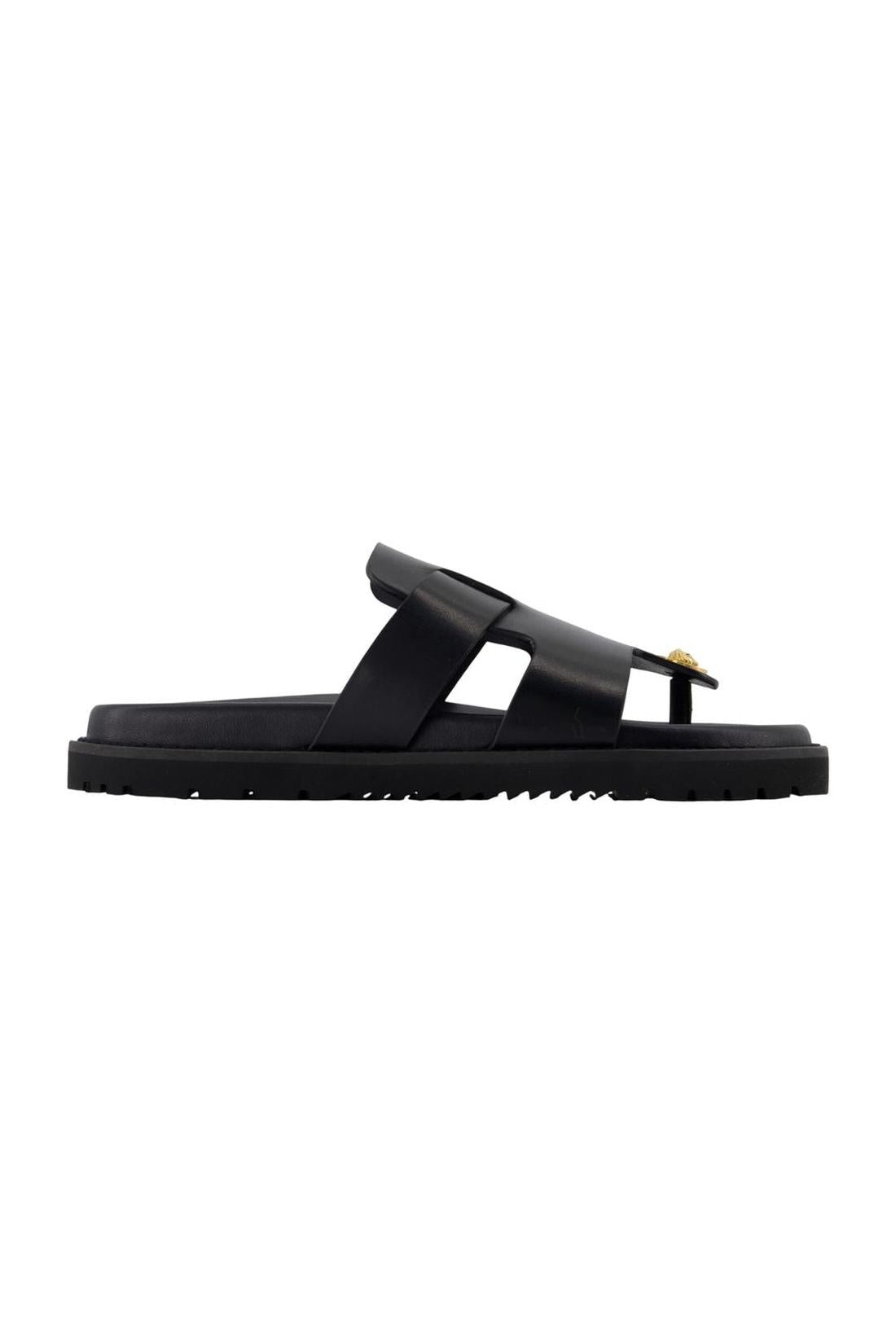 Sandalen - Versace - Leder - Schwarz