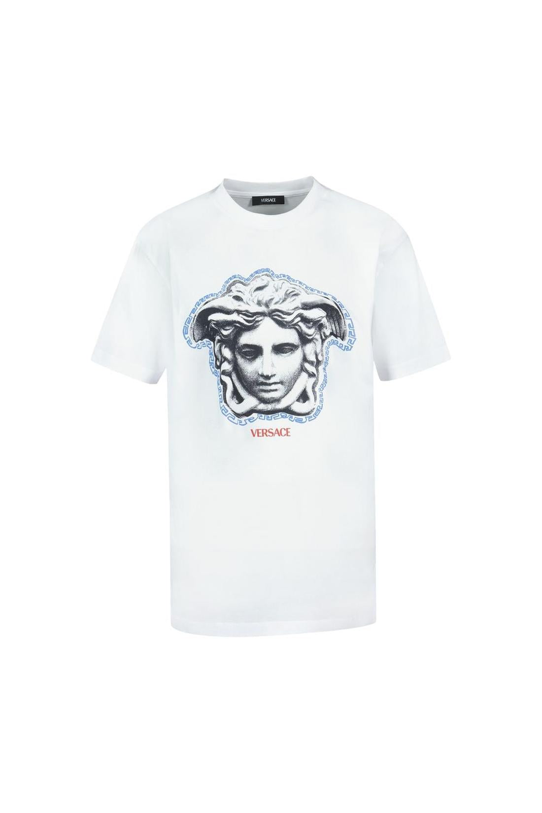Greca Jersey T-Shirt Medusa Print - Versace - Baumwolle - Weiß-Shirts-Versace-OUTLET-S-white-ARCHIVIST-ARCHIVE-SALE