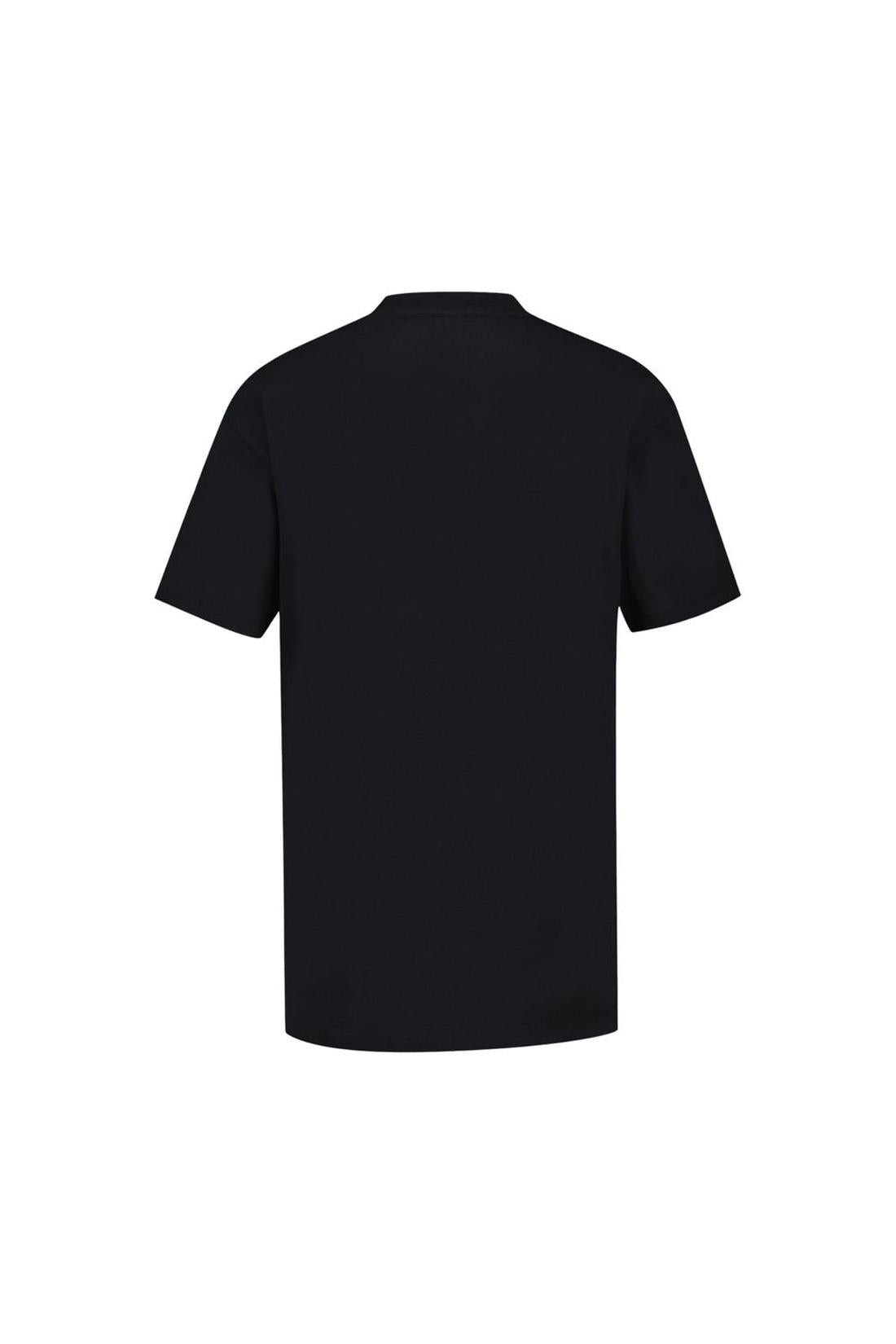 T-Shirt Writing Embroidery - Versace - Baumwolle - Schwarz