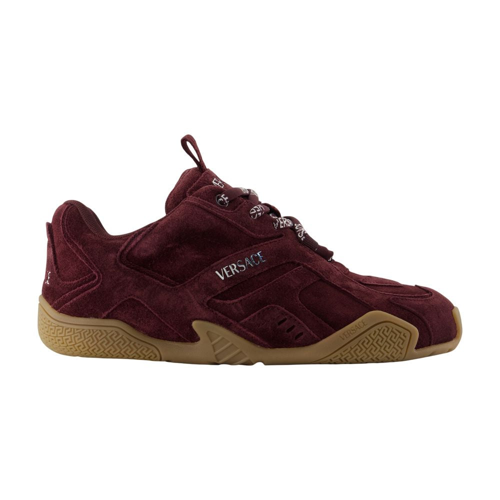 Sneakers – Versace – Leder – Bordeauxrot