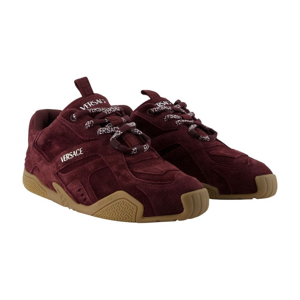 Sneakers – Versace – Leder – Bordeauxrot