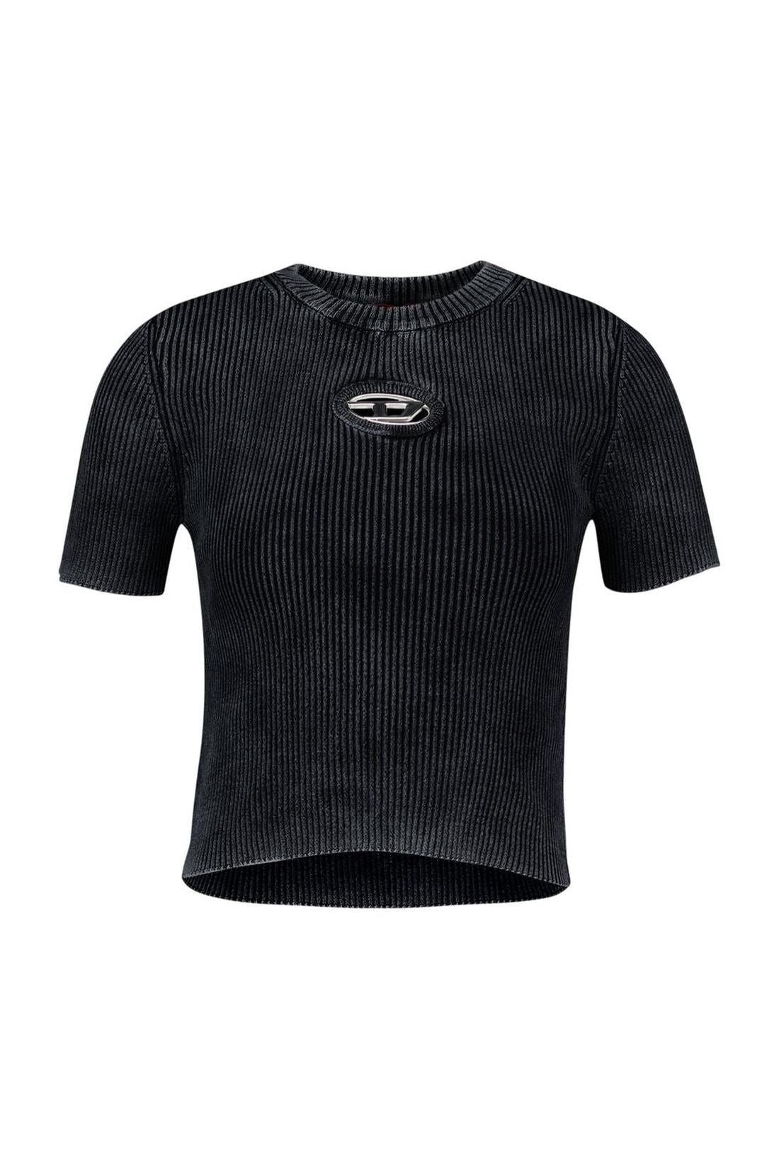 T-Shirt M-Anchor-A-Ss - DIESEL - Baumwolle - Schwarz