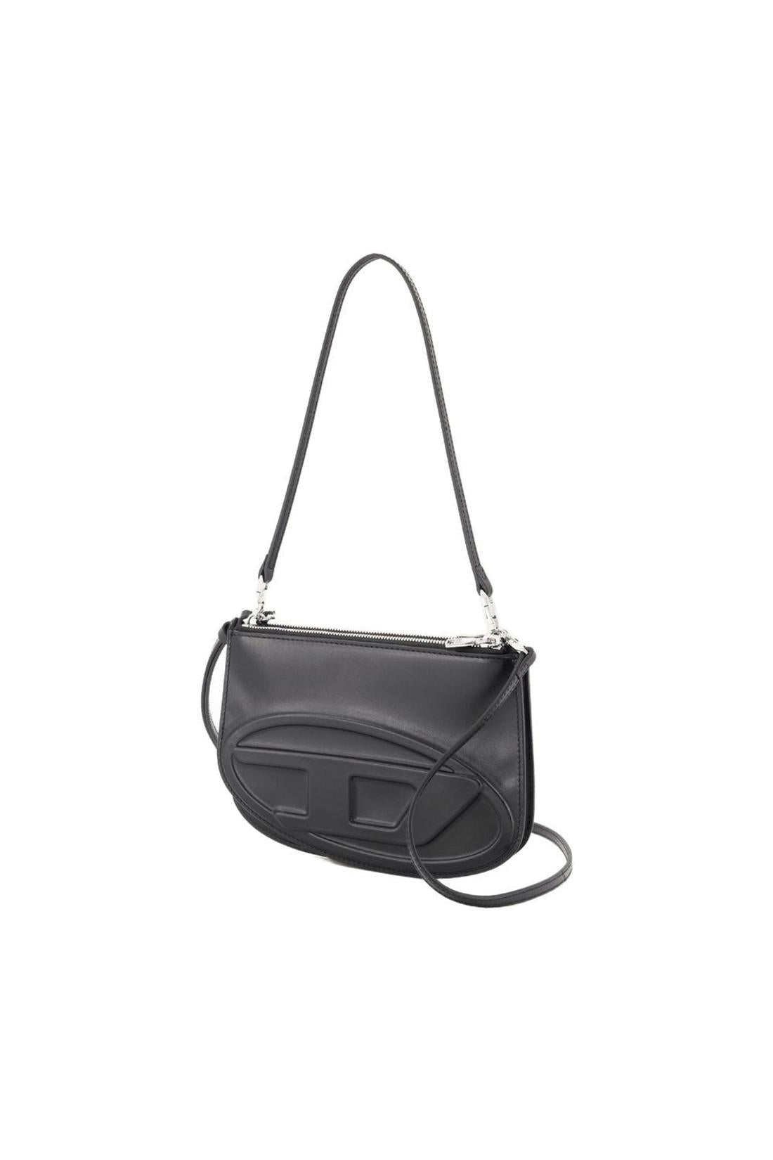 Diesel-1DR Twin Schultertasche - DIESEL - Leder - Schwarz-Outdoor-Black-Deal-Outlet-by-ARCHIVIST