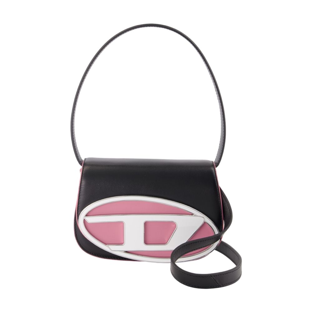 1DR Schultertasche - Diesel - Leder - Schwarz