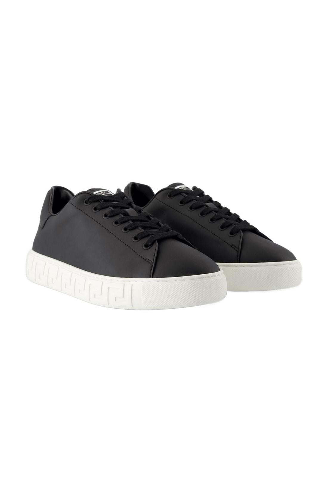 Versace-Sneakers - Versace - Leder - Schwarz-Sneaker-Black-Deal-Outlet-by-ARCHIVIST