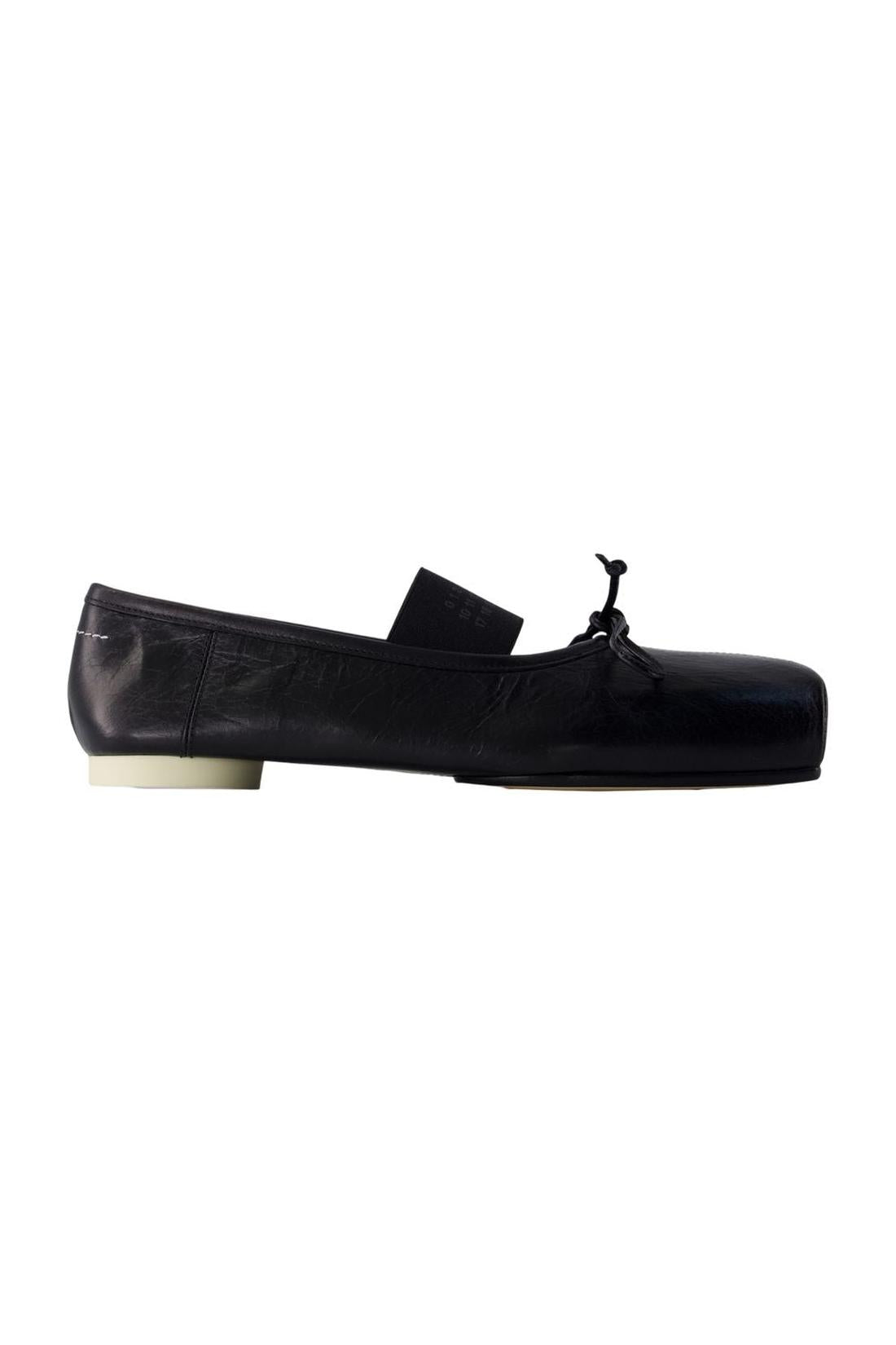 Ballerinas - Mm6 Maison Margiela - Black - Leather