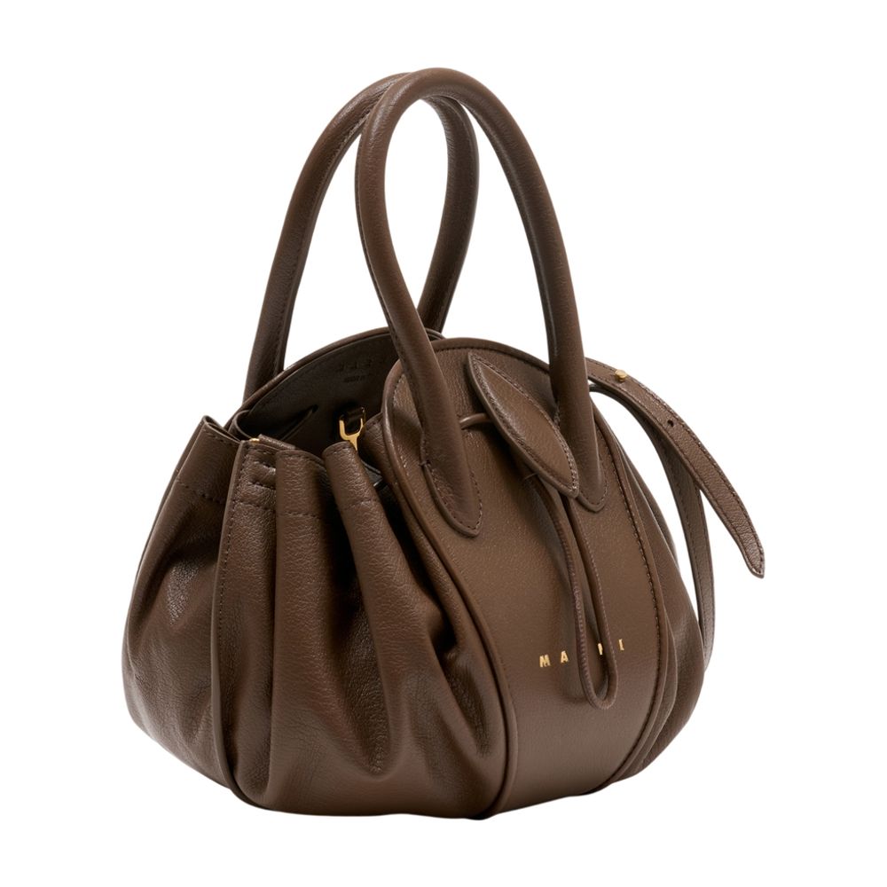 Tulipea Small Schultertasche - Marni - Leder - Braun
