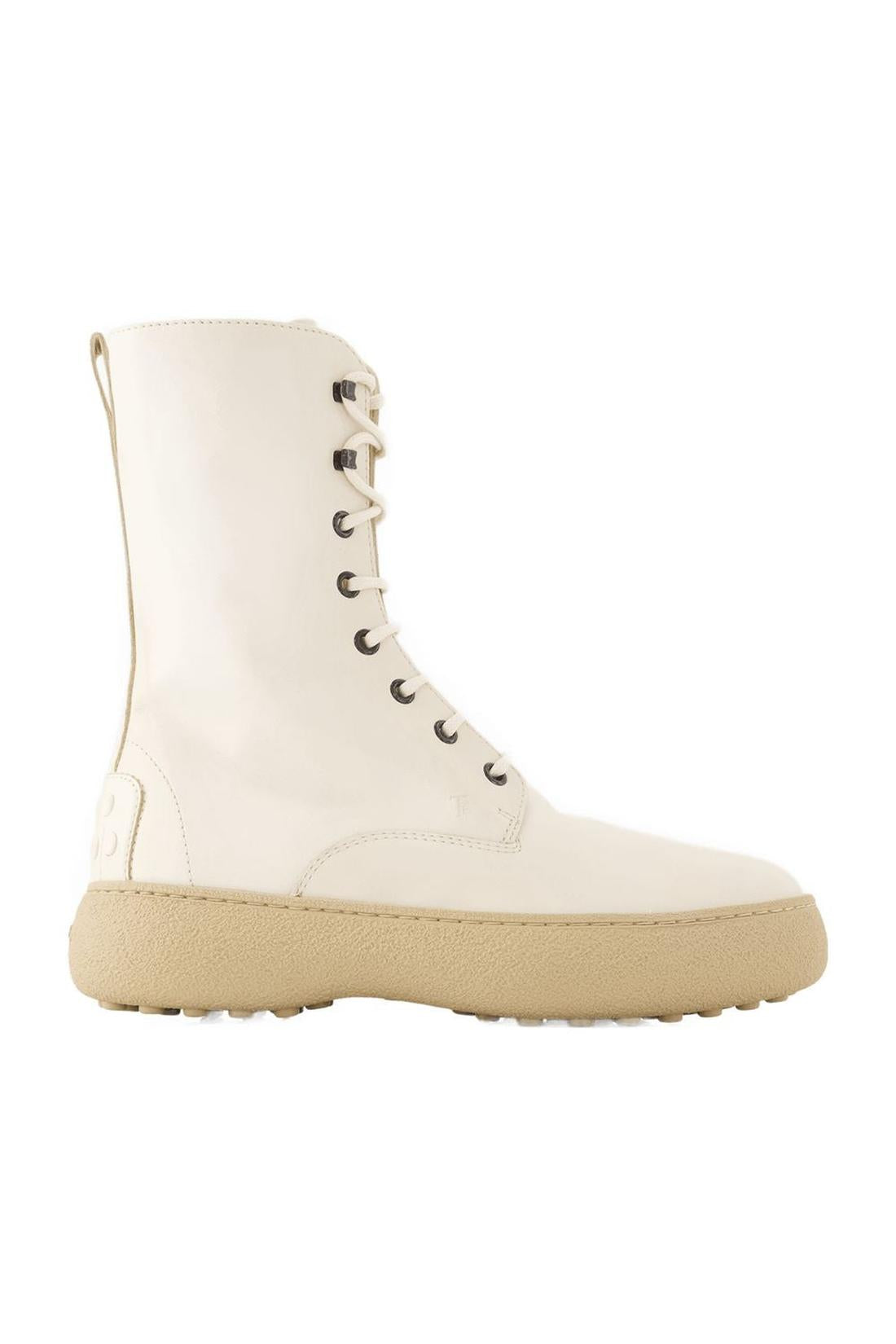 Stiefel Winter Gommini - <#Tod's#> - Leder - Weiß