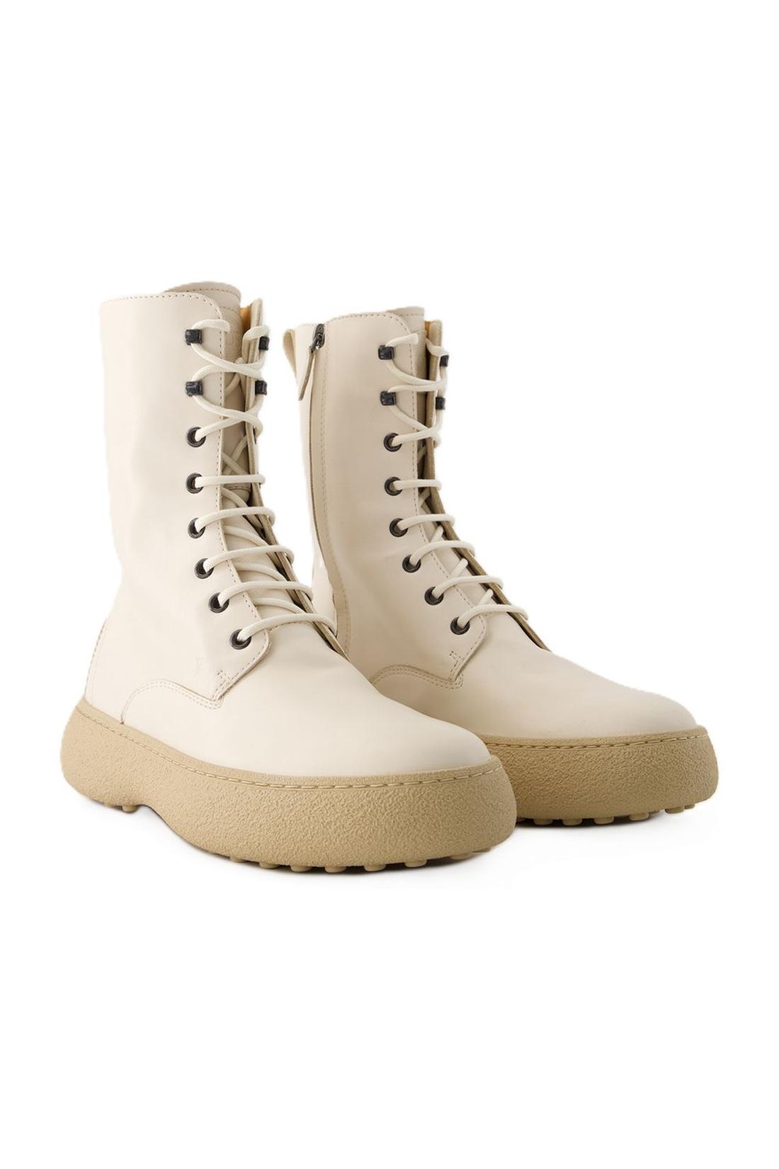 Stiefel Winter Gommini - <#Tod's#> - Leder - Weiß