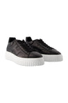 Hogan-Sneakers H-Stripes Allacciato - Hogan - Leder - Schwarz-Sneaker-Black-Deal-Outlet-by-ARCHIVIST