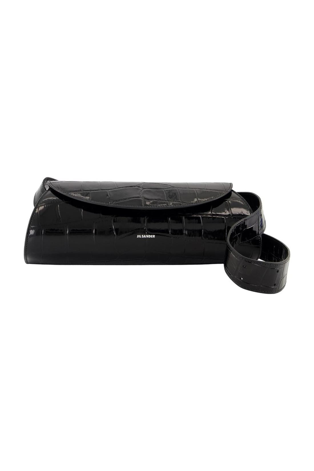 Cannolo Small Handbag - Jil Sander - Leather - Black