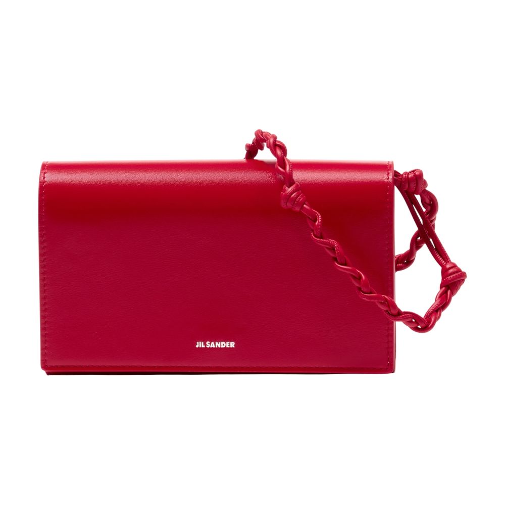 Wallet On Chain Tangle - Jil Sander - Leder - Rot