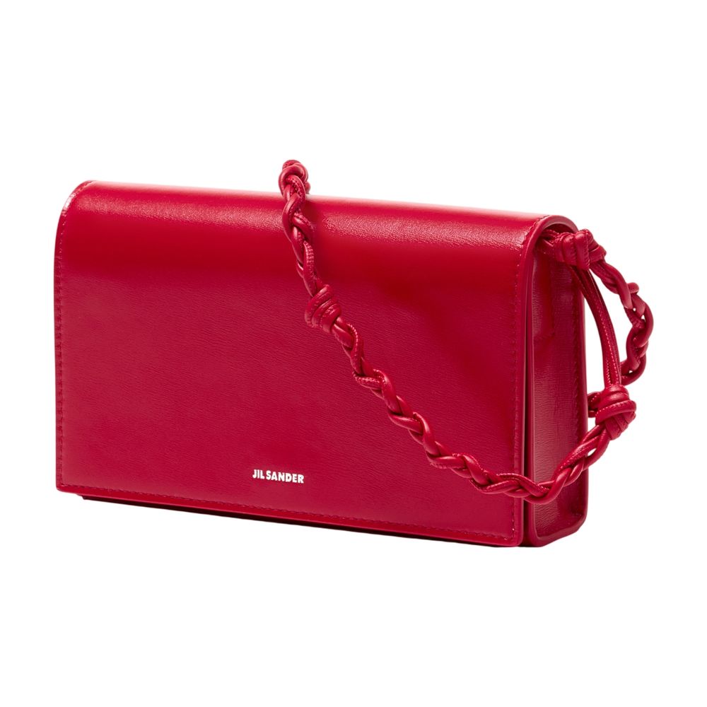 Wallet On Chain Tangle - Jil Sander - Leder - Rot