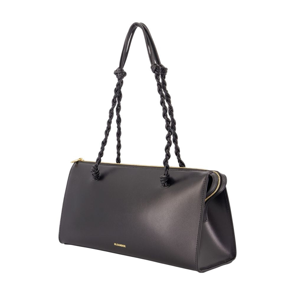 Umhängetasche „Tangle Tent“ – Jil Sander – Leder – Schwarz