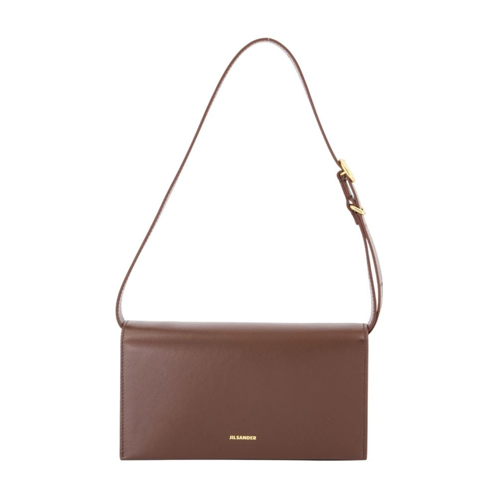 Umhängetasche „All Day“ mit Schnalle – Jil Sander – Leder – Braun