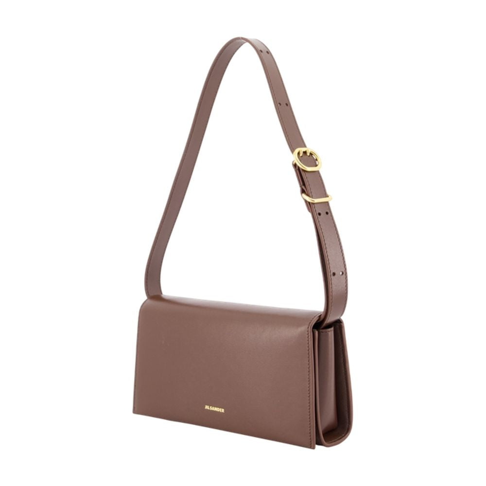 Umhängetasche „All Day“ mit Schnalle – Jil Sander – Leder – Braun