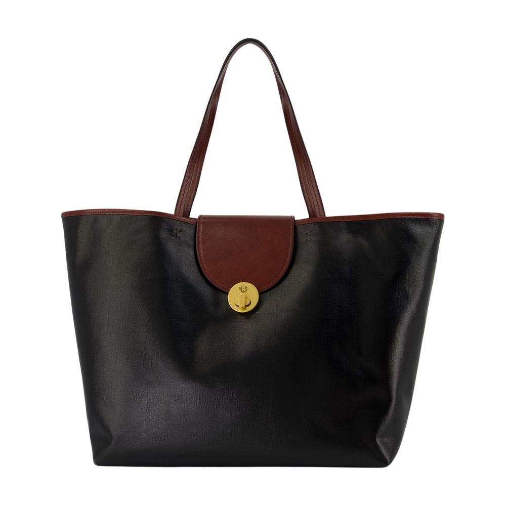Große Einkaufstasche – Versace – Leder – Schwarz