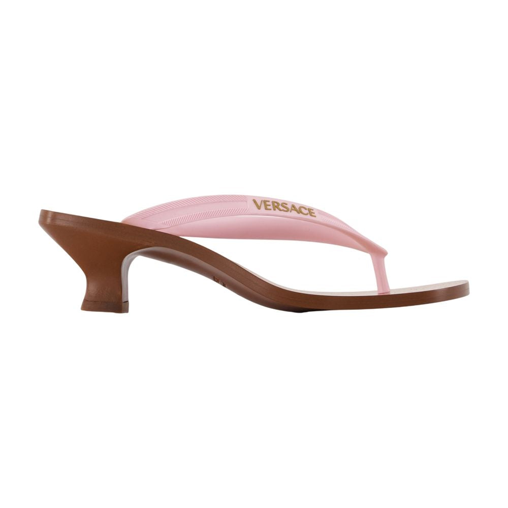 Pumps „Sandal“, Größe 40 – Versace – Kunstleder – Rosa