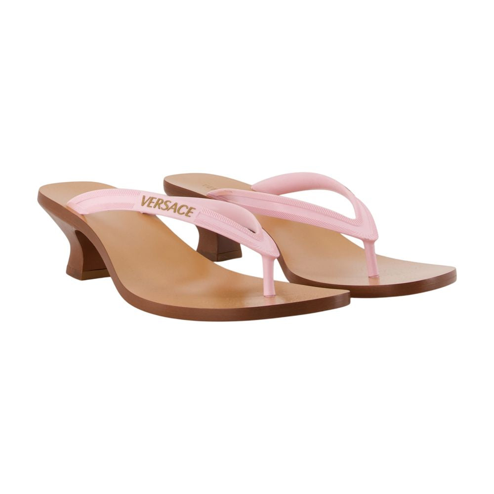 Pumps „Sandal“, Größe 40 – Versace – Kunstleder – Rosa