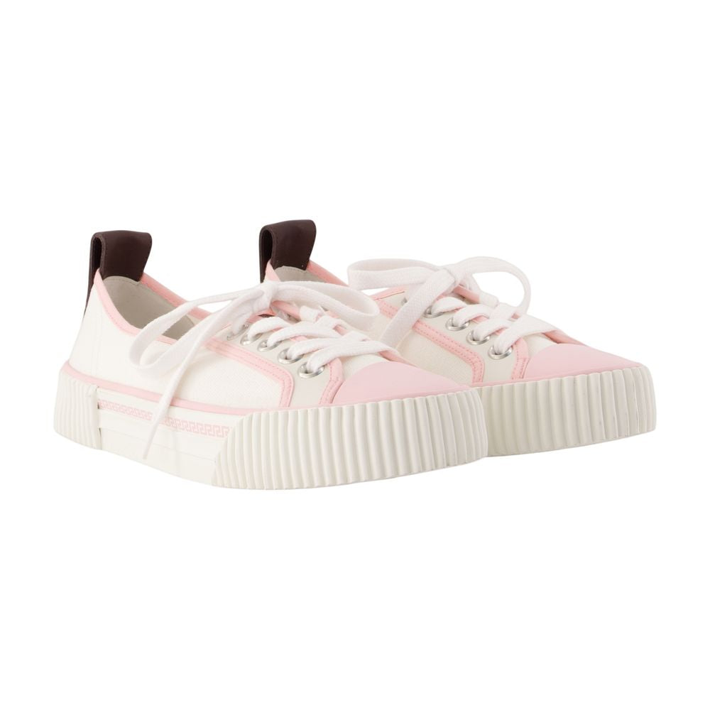 Low-Top-Sneaker – Versace – Baumwolle – Elfenbein