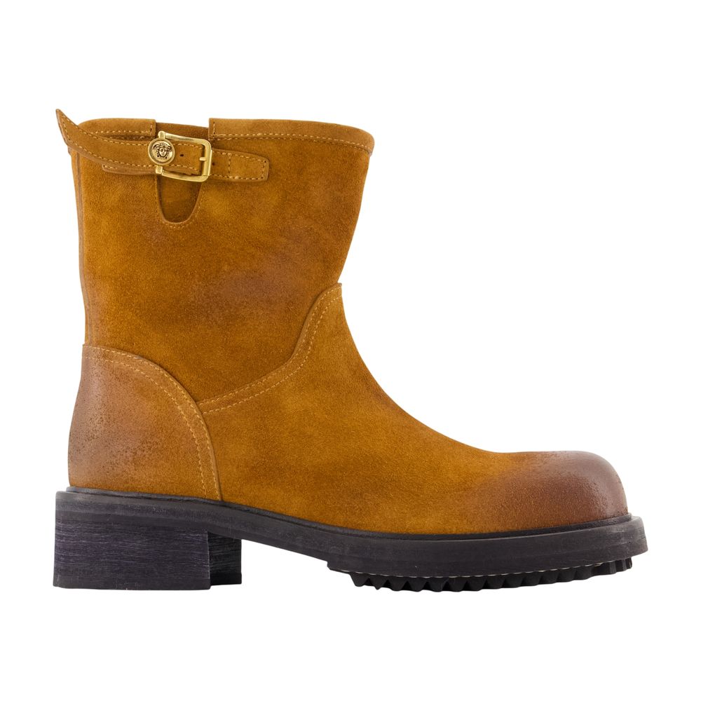 Stiefeletten H40 – Versace – Leder – Braun