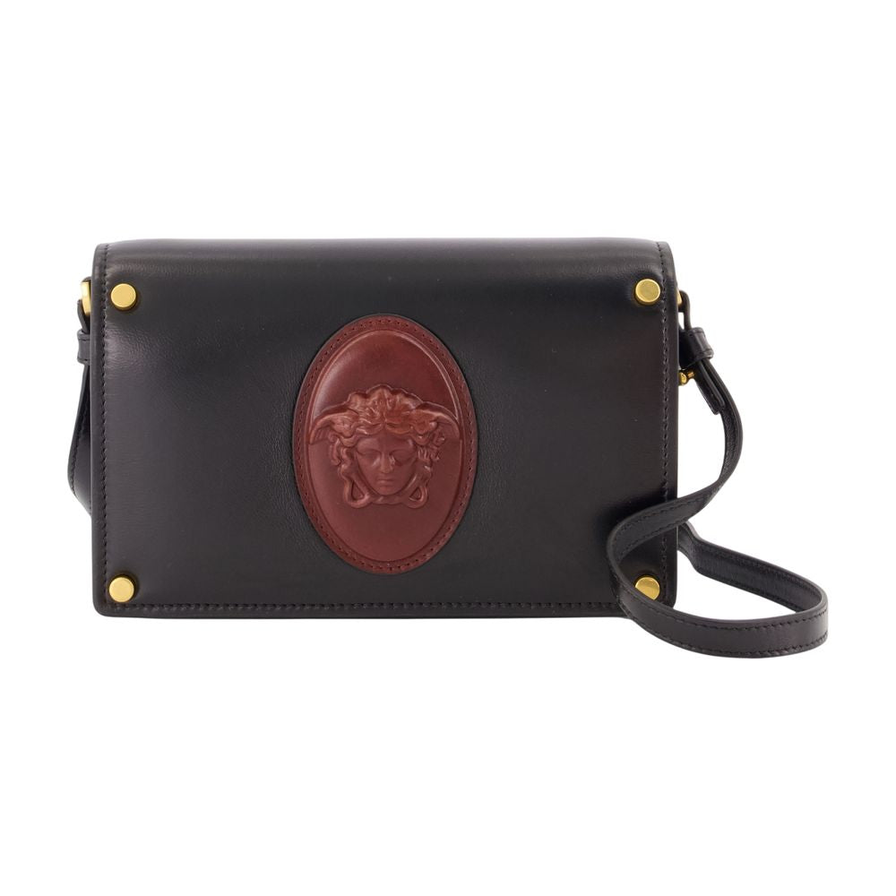 Wallet On Chain - Versace - Leder - Schwarz