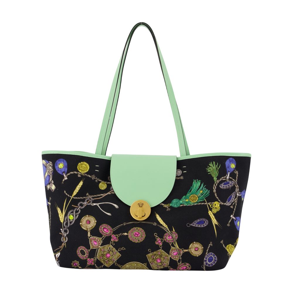 Small Tote St. Broken Jewels – Versace – Baumwolle – Mehrfarbig