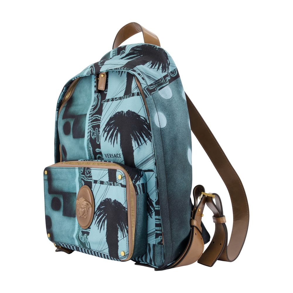 Rucksack „Sunset Palms“ – „ Versace “ – Leder – Mehrfarbig