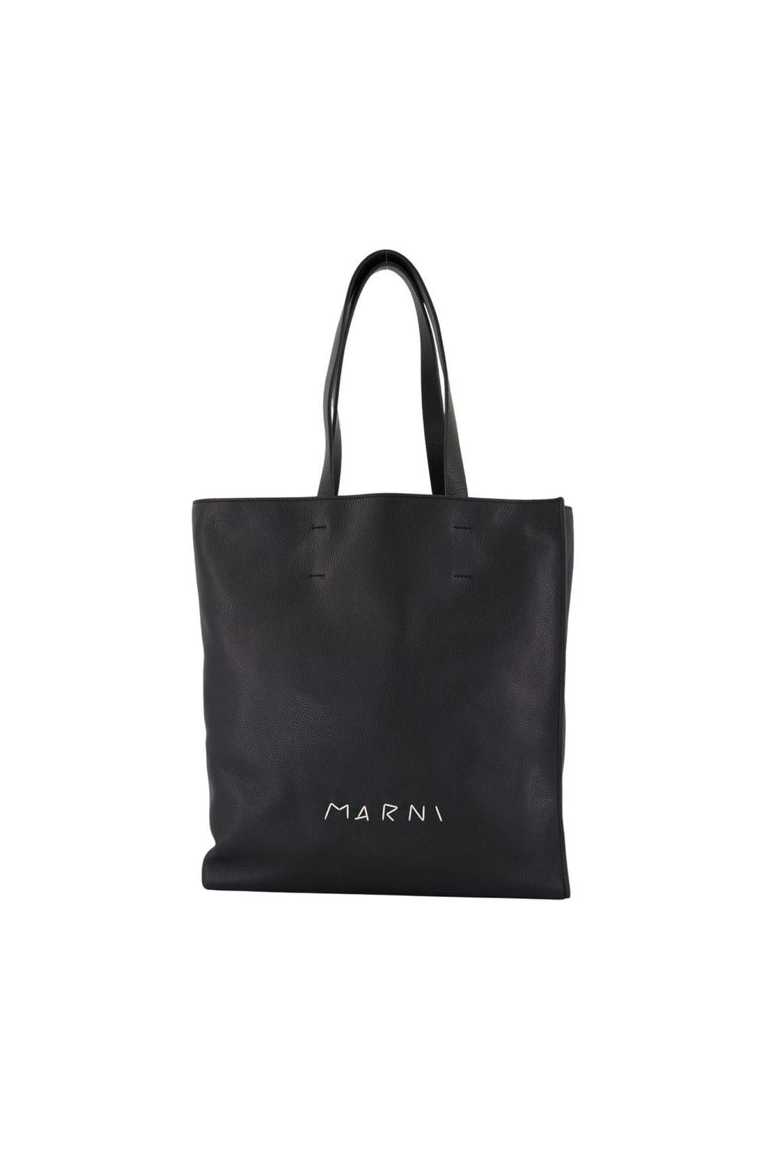 Marni-Museo Soft New Large Cabas - Marni - Leder - Schwarz-Taschen-Black-Deal-Outlet-by-ARCHIVIST