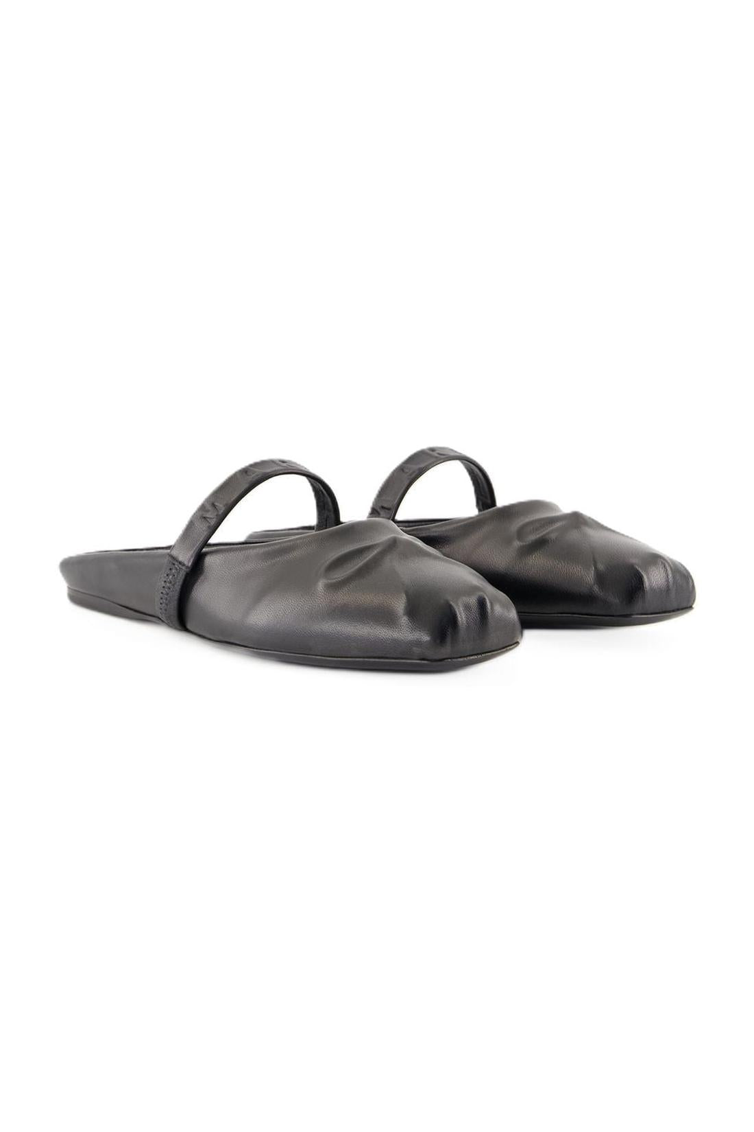 Pantoletten - Marni - Leder - Schwarz