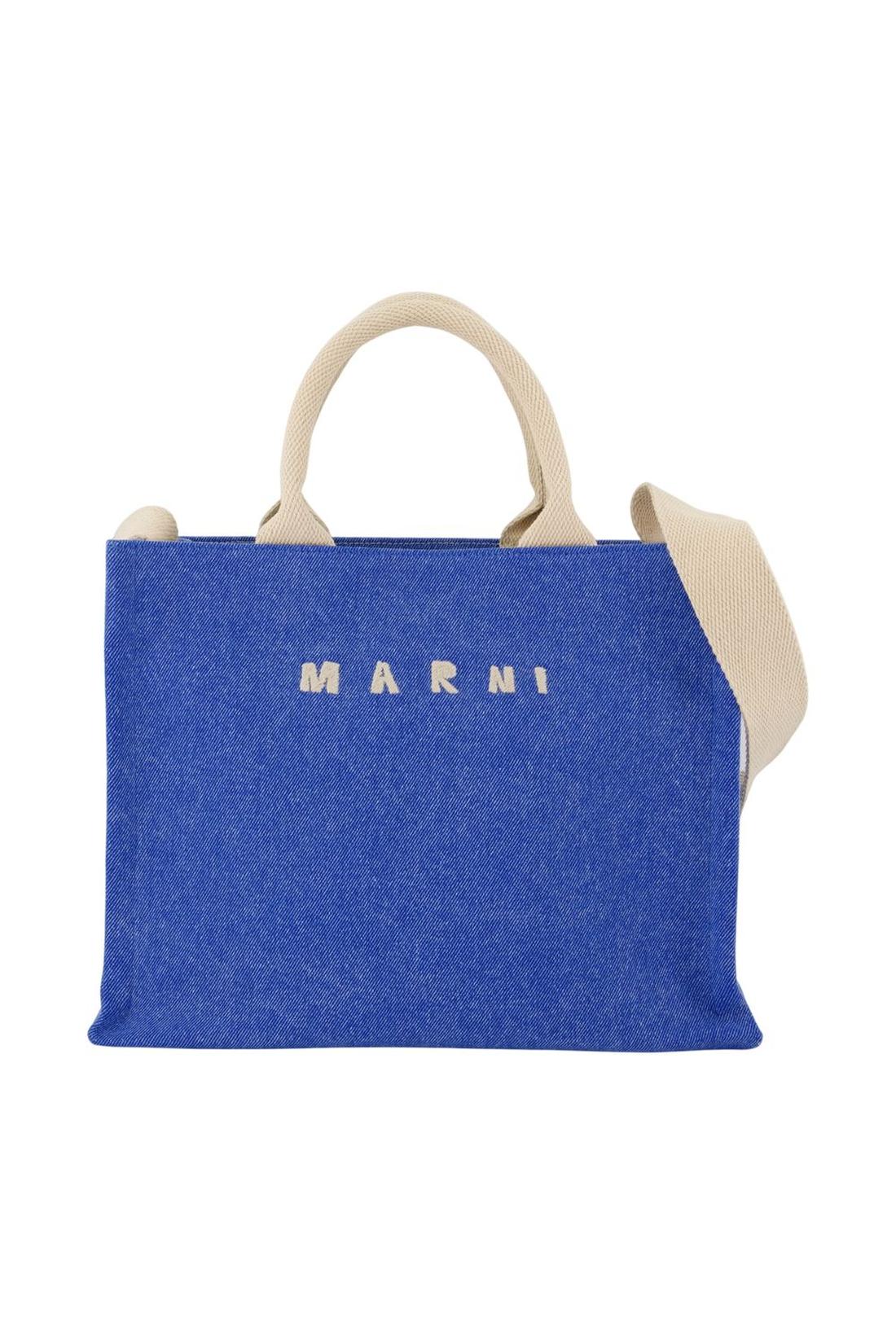 Marni-Small Schultertasche - Marni - Baumwolle - Blau-Taschen-Black-Deal-Outlet-by-ARCHIVIST
