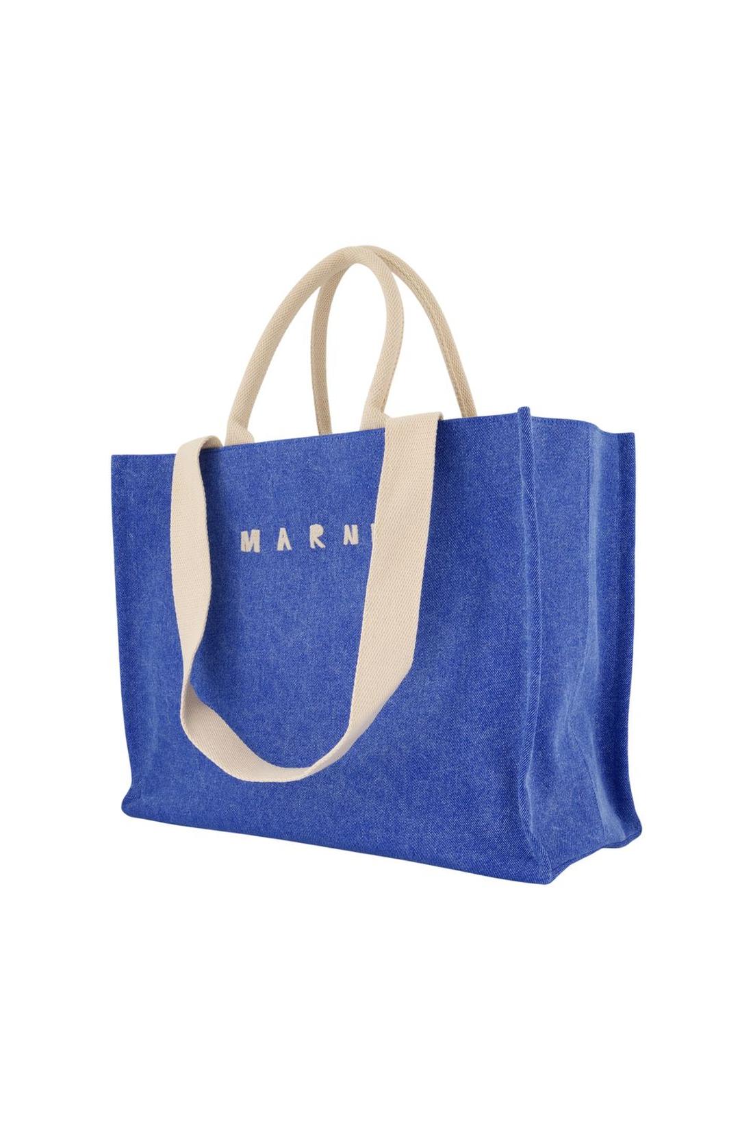 Marni-Große Einkaufstasche - Marni - Baumwolle - Blau-Taschen-Black-Deal-Outlet-by-ARCHIVIST